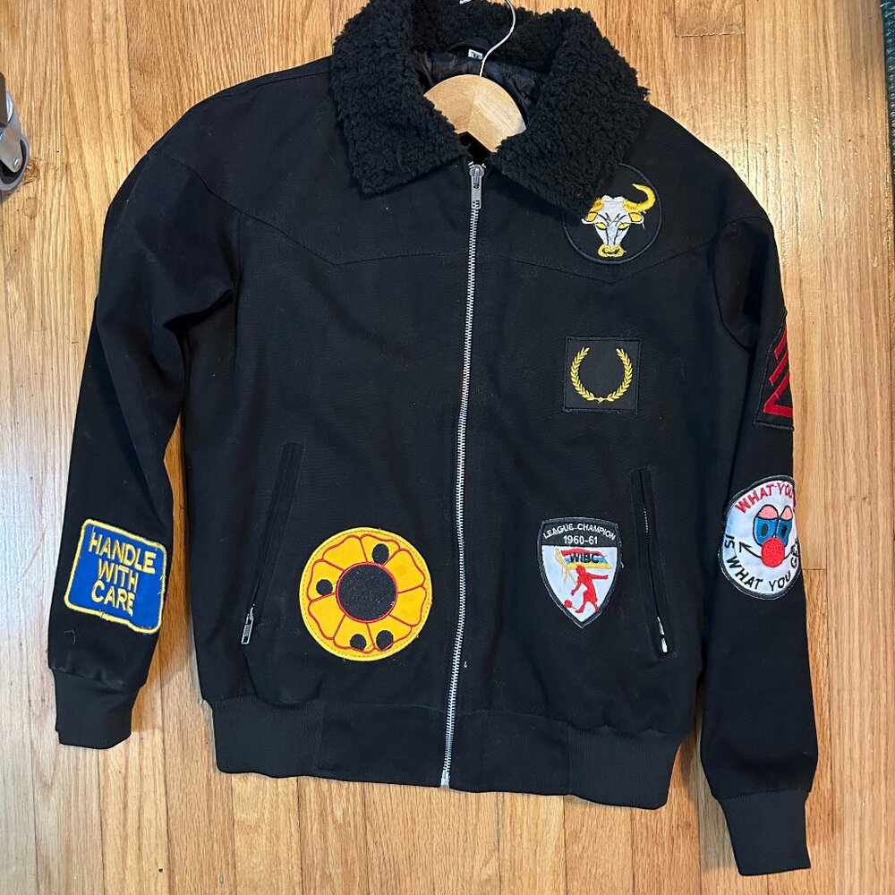 Patchwork Bomber Jacket - image 1